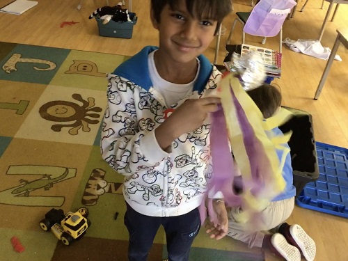 JKK child showing off their comet