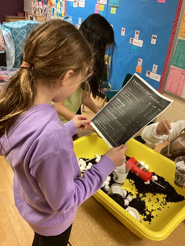 Looking at menu for orders