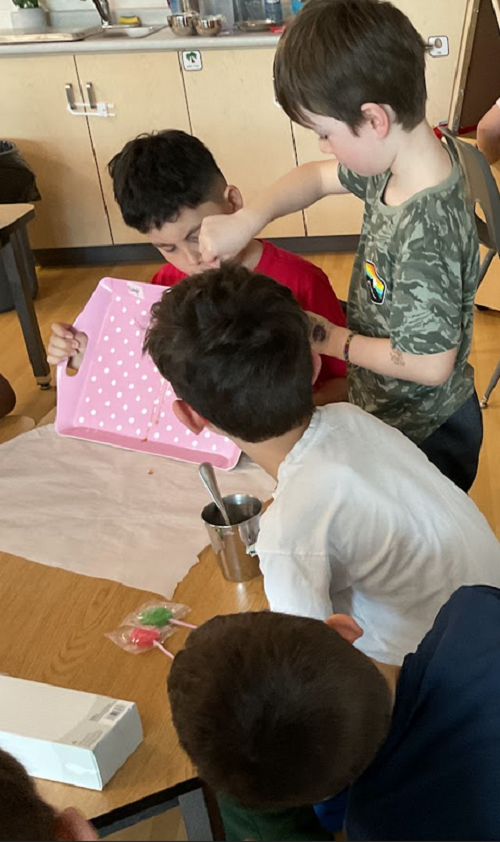 children dripping sap