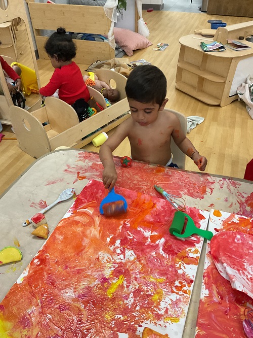 child painting