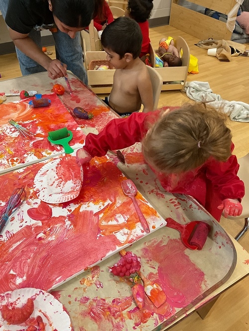 The children in Toddler 1 at RisingOaks Early Learning | St. Patrick worked together to create a gift of appreciation for our wonderful chef, Seyi to thank her for everything she does for us each and every day.